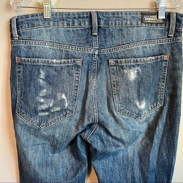 MNG‎ Mango Angie Boyfriend Distressed Denim Jeans - Image 7