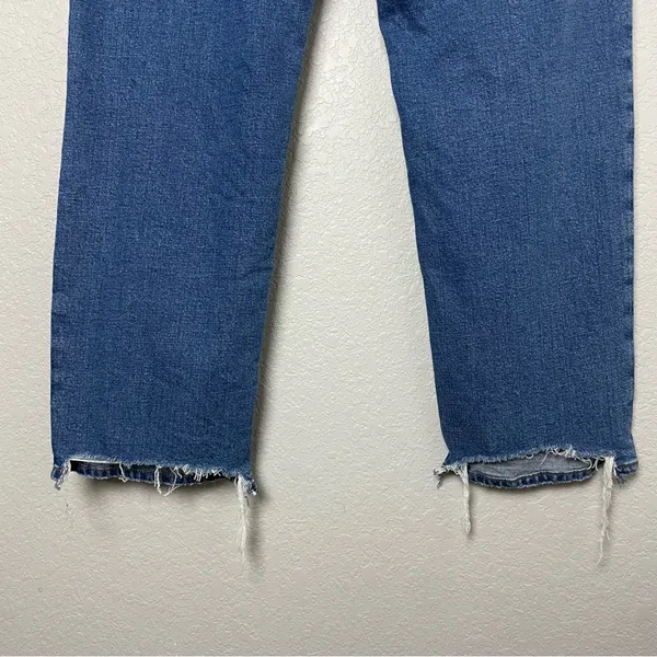 Abercrombie & Fitch Ankle Straight Ultra High Rise Blue Jeans Size 14 Long - Image 9