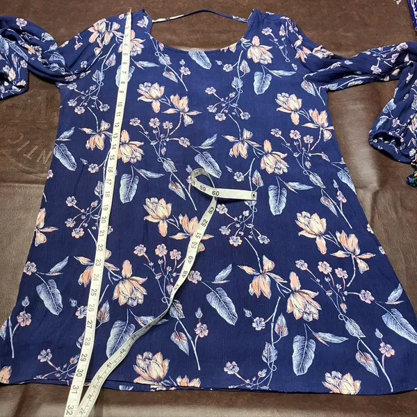 Billabong Heart strayed Floral Mini Dress Womens Medium Rayon Boho‎ Summer - Image 15
