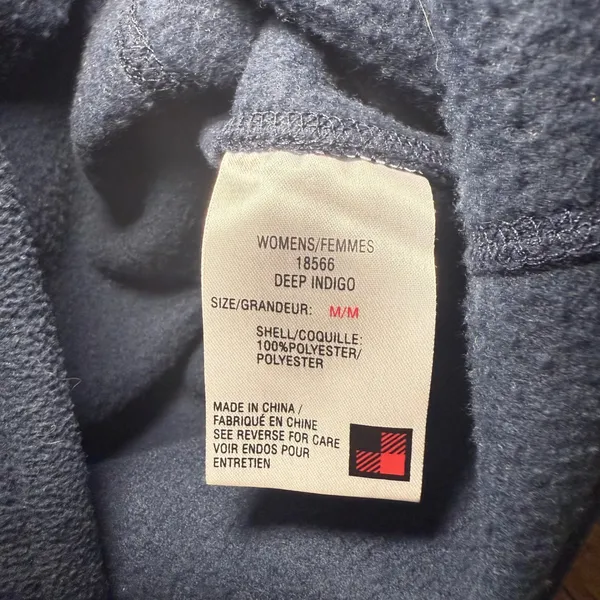Woolrich Fleece Vest Navy Blue Full‎ Zip Pockets Womens Size Medium Gorpcore - Image 9