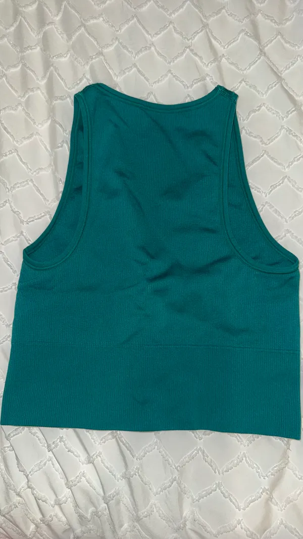 Athleta Ribbed Tank Racerback Green - Image 3