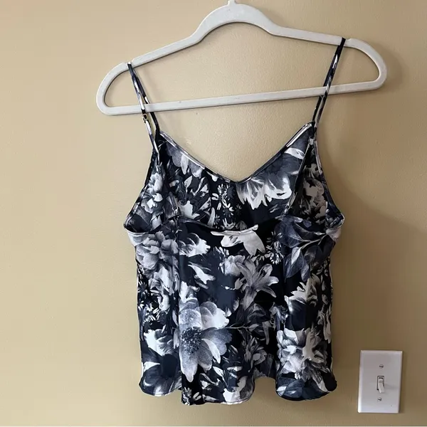 Victoria's Secret Black and White Floral Camisole - Image 3