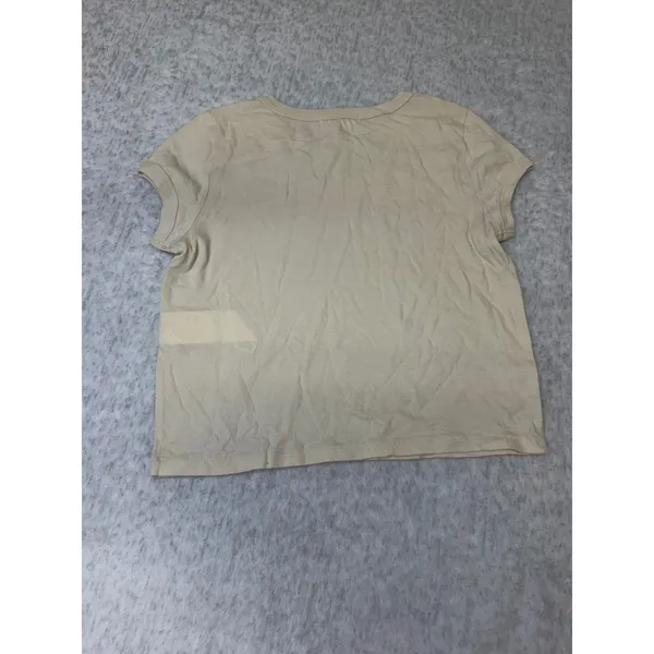 Billabong Essentials Womens Tan Beige Cotton Short Sleeve Crew Neck Tee M NWOT - Image 3