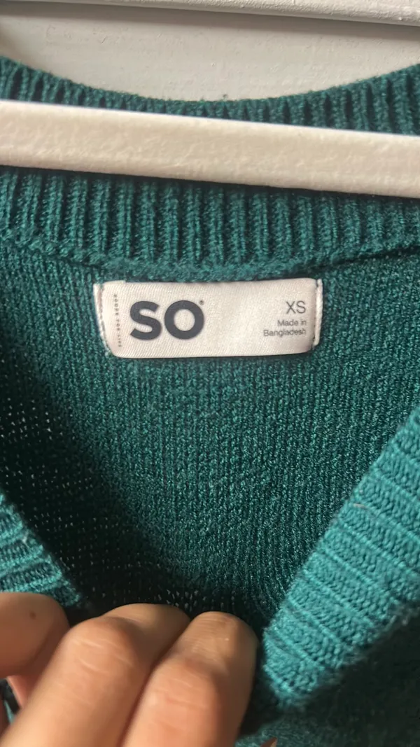 Green knit sweater Size XS - Image 2