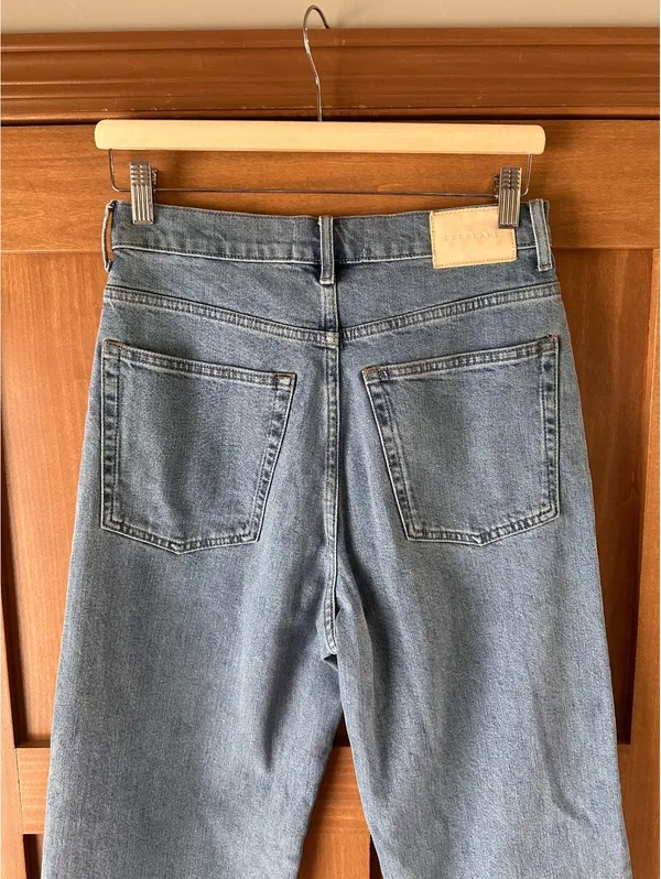 Everlane The Way High Jean Straight Organic Cotton Light Wash Women’s size 27 R - Image 6