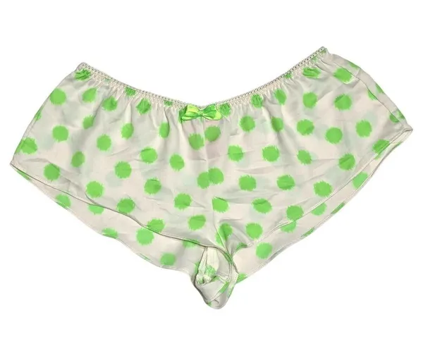 Betsey Johnson Intimates Green Dot Silky Luxe 2-Piece Pajama Short Set Small NEW - Image 11