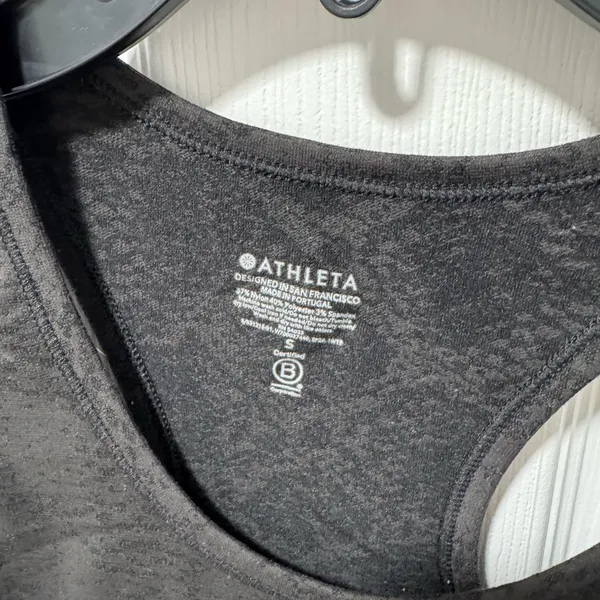 Athleta Black Tank Top with Racerback Design - Image 2