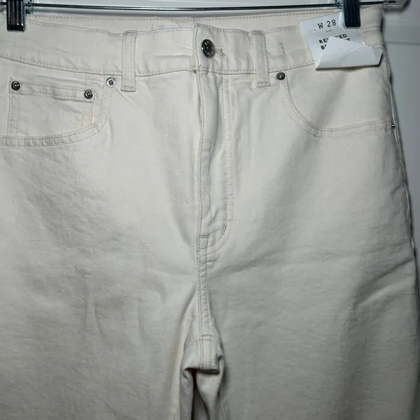 NWT Madewell Relaxed Bootcut Jeans cream women's 28 country western boho summer - Image 3