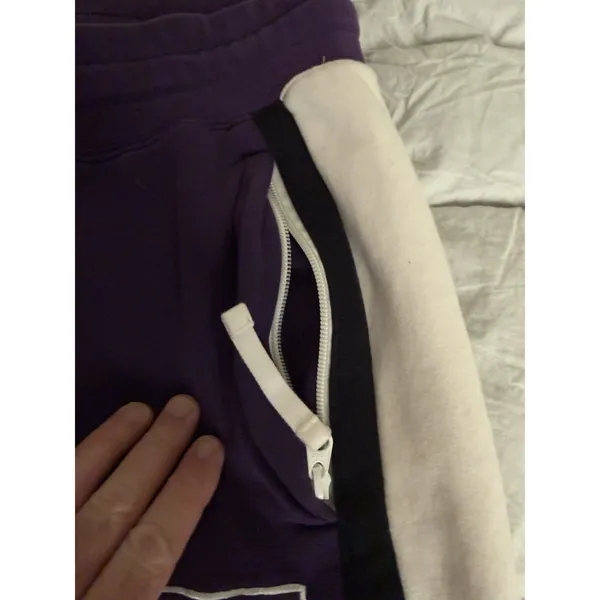 Nike Air Rare Purple White & Black Stripped Pants Large. - Image 13