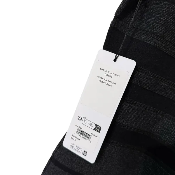 NWT ALO YOGA Sport Play Striped Black Knit Dress - Image 7