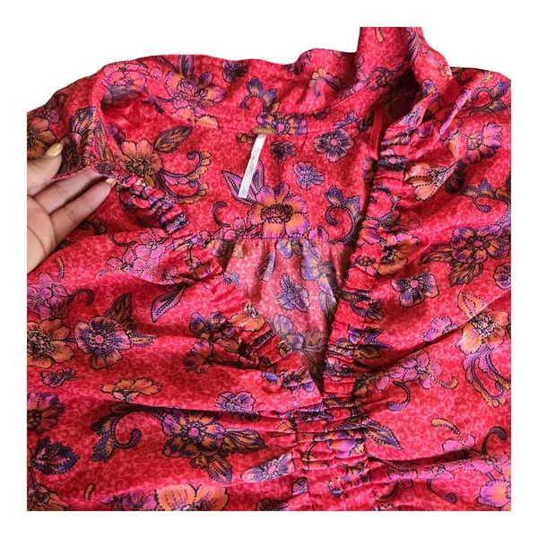 Free People I Got You Printed Blouse Size: S - Image 4