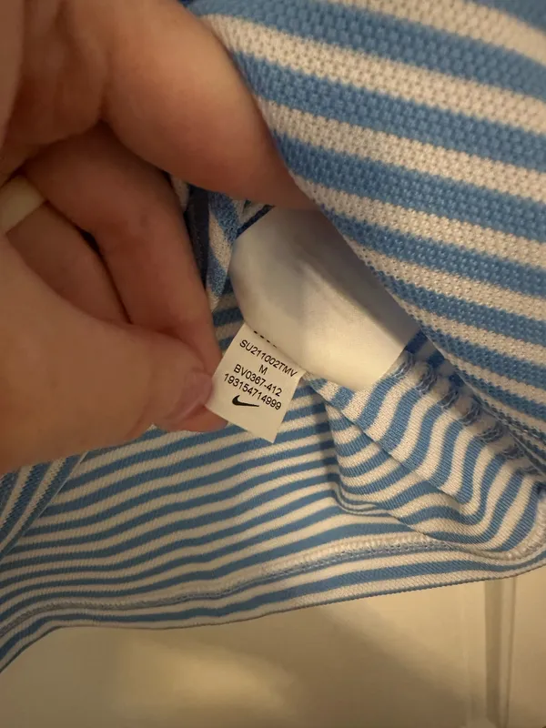 Nike striped blue polo - Image 4