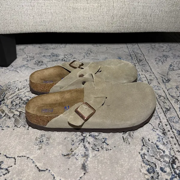 Birkenstock Boston Clogs in Taupe - Image 2
