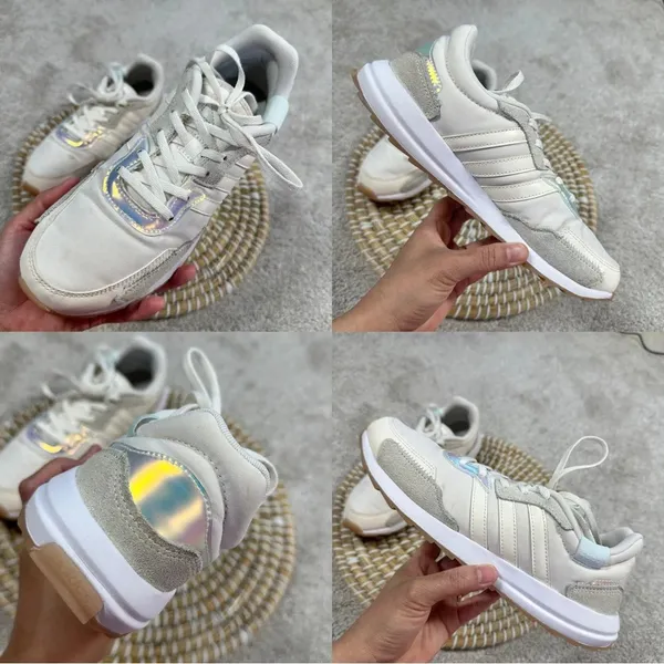 Adidas Women's Retrorun Running Shoes Sneakers GV7374 in Chalk White Size 7 - Image 11