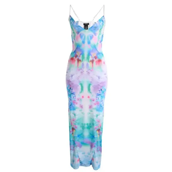 AFRM Alyson Mesh Panel‎ Maxi Dress Size XS NWT - Image 4