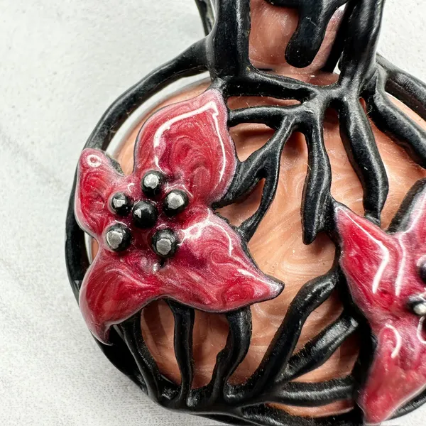 Chico's Vintage Floral Enamel Pendant ✨ - Image 4