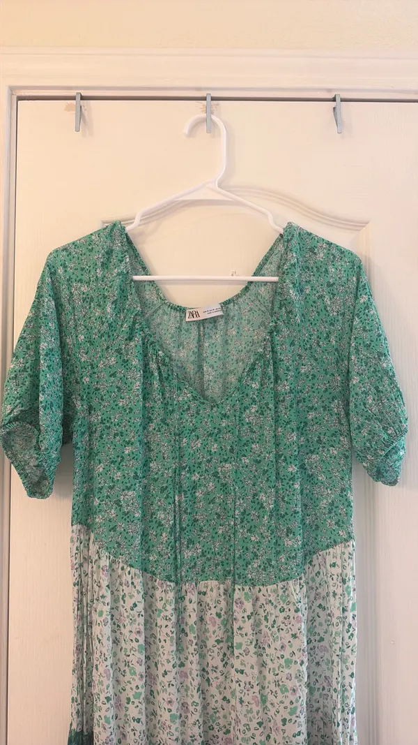 ZARA Floral Maxi Print Dress - Image 3