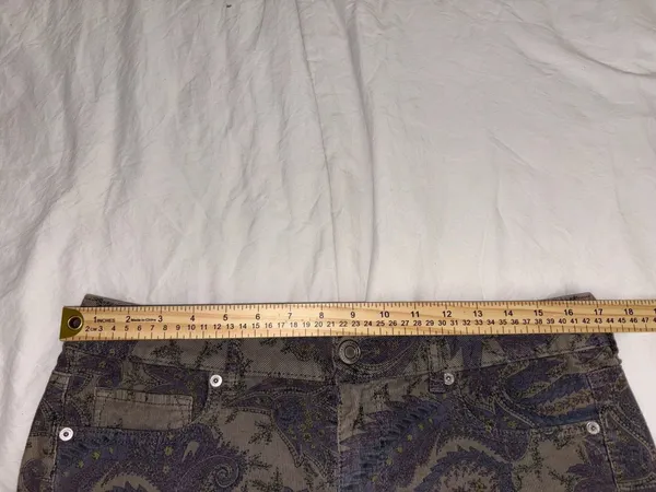 American Eagle Stretch Corduroy Paisley Shorts Green Size L - Image 5