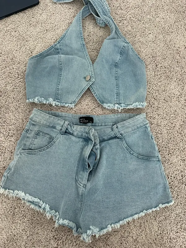 Denim set short Size L - Image 2