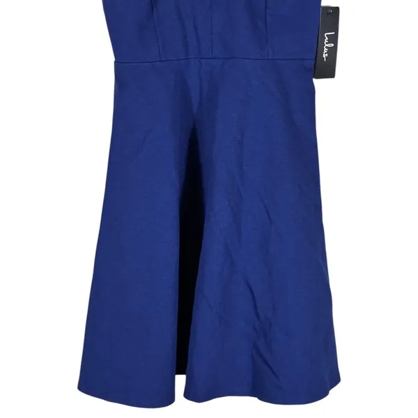 NWT Lulus Skater Mini Dress Navy Blue Cocktail V-Neck Date Night Size S - Image 3