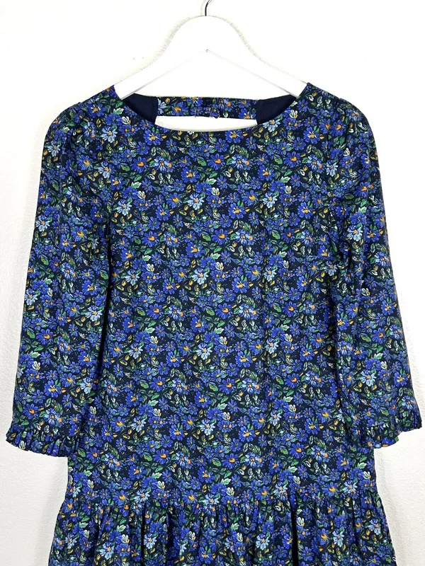 NWT Free People cotton floral ruffle The Avenue mini dress whimsy cottage SZ XS - Image 4