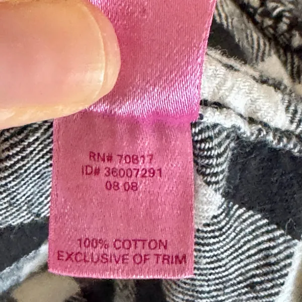 Y2K Victoria’s Secret Pink Buffalo Check Plaid Flannel Shirt XS/S Ruffle Cowgirl - Image 11