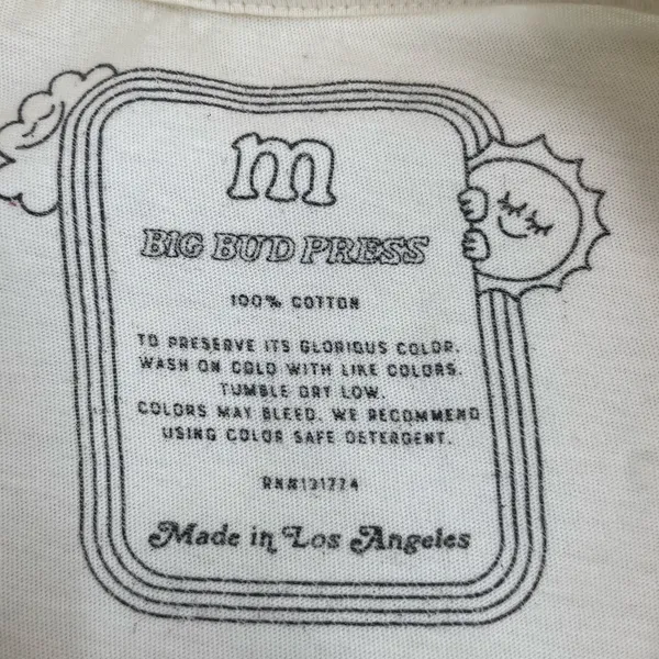 Big Bud Press Lemon Yellow Short Sleeve Lemonade Ringer Tee Anniversary Size M - Image 4