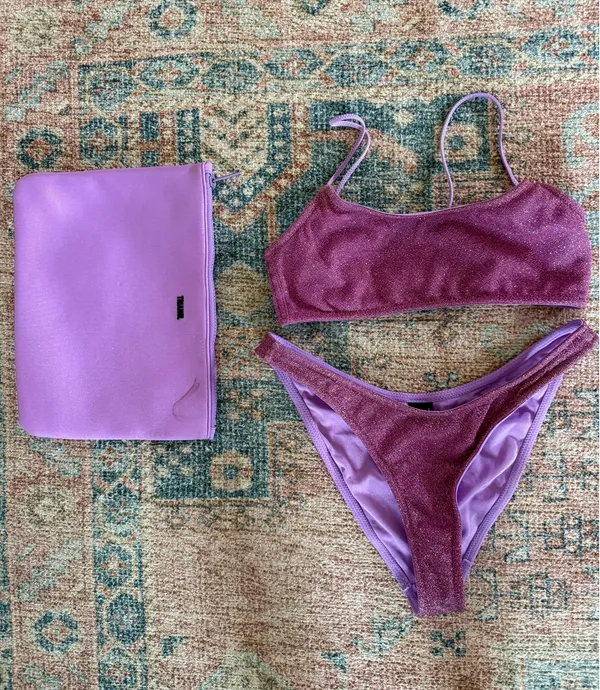 Triangl Purple Sparkle Bikini Set - Image 2