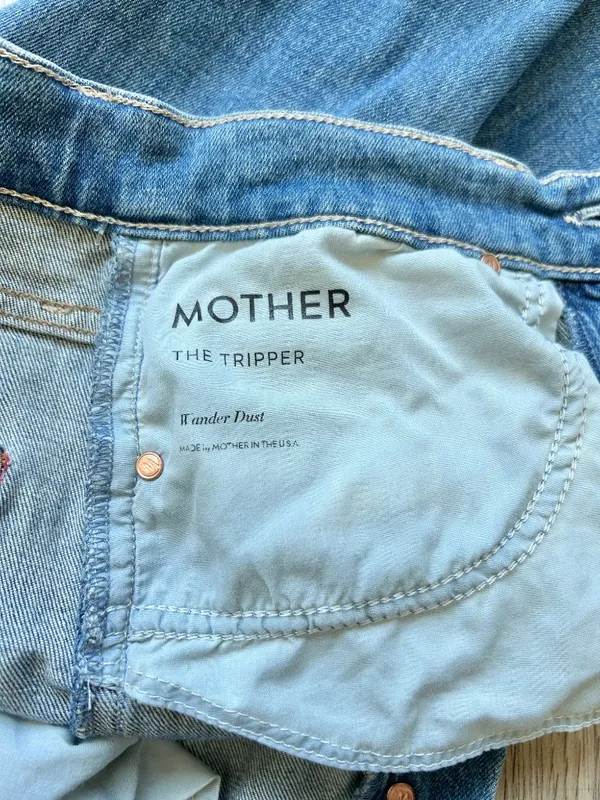 Mother Denim The Tripper Flare Jeans Embroidered Butterfly Wander Dust Y2K 28 - Image 7