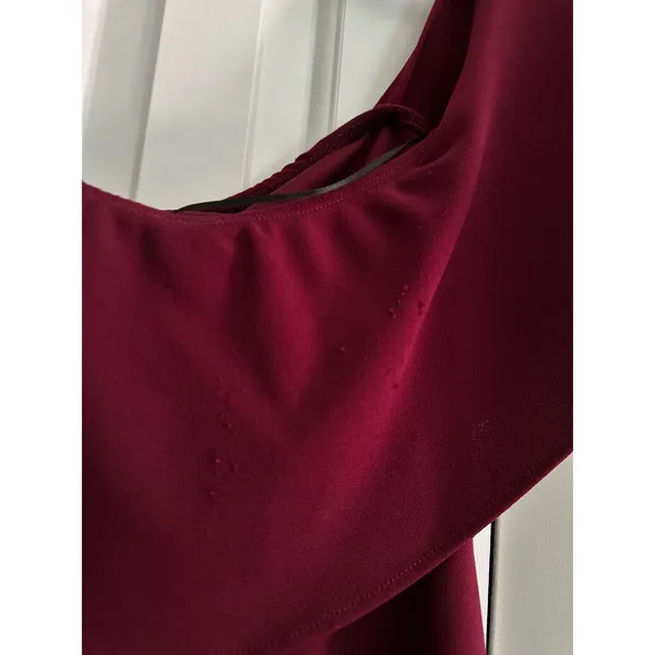 Windsor Red Off Shoulder Ruffle Skater‎ Party Dress Large - Image 3