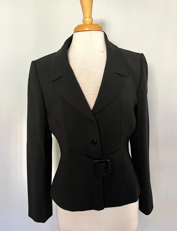 Arthur S Levine Black Belted Jacket Blazer - Image 2