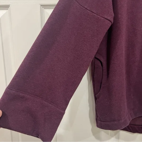 Athleta Cozy Karma Funnel Neck Sweatshirt Purple Womens Small Comfy Oversized‎ - Image 4