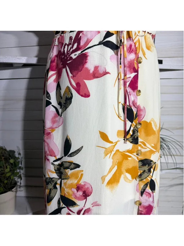 IZ Byer Y2K dress maxi floral boho short sleeve fairy whimsical cottage Derby L - Image 13