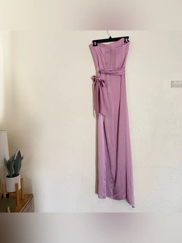 V. Chapman Women's Pink June Corset Strapless Wrap-Tie Dress Size 4 - Image 11