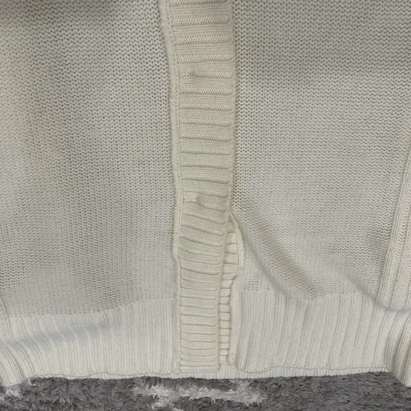 Carolyn Taylor White/ Cream Long Sleeve Cardigan Sweater Button Down XL - Image 6