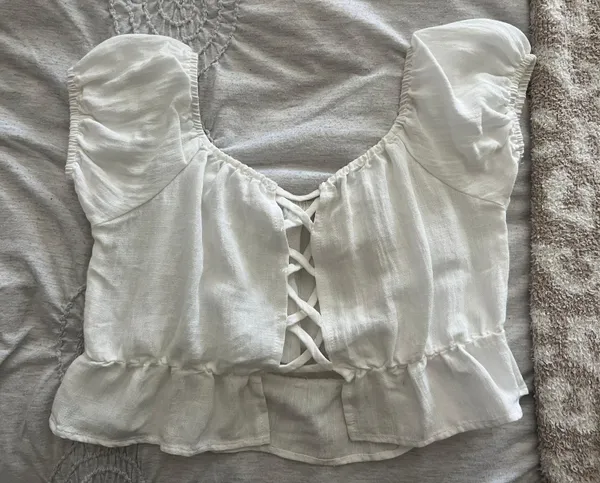 Lucca White Crop Top - Image 2