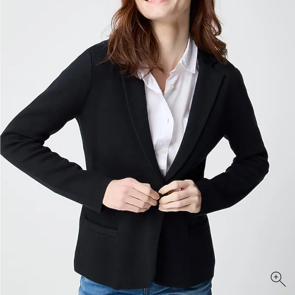 J.Crew Factory Black Schoolboy Sweater Blazer Size S - Image 2