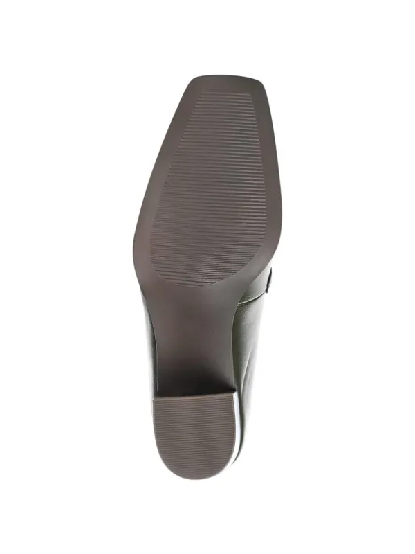 NWT Journee Collection Womens Crawford Block Heel Loafer Pumps Olive Green 7M - Image 4