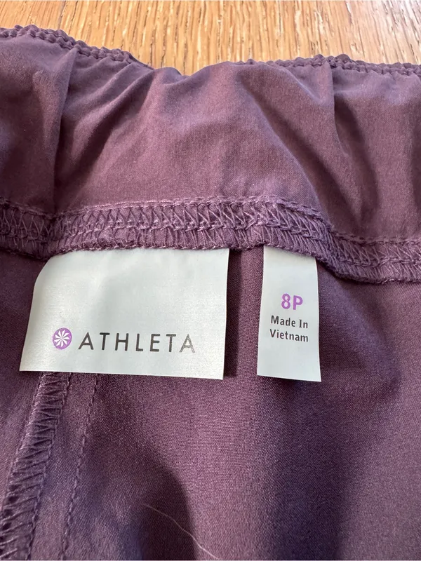Wide-Leg Paperbag Waist Pants - Plum - Image 3