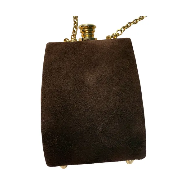 Inge Christopher Purse Clutch Crossbody Bag Small Faux Suede Gold Chain - Image 2