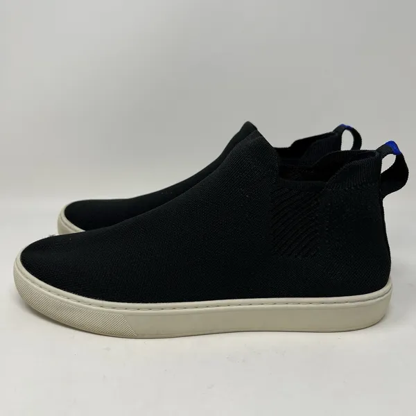 Rothy's Chelsea Sneakers Womens Size 10.5 Black Knit Pull On Shoes Boots Booties - Image 3