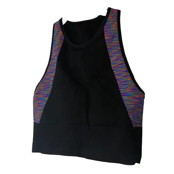 Lululemon‎ Love Revealed Bra Black Rainbow Seamless Racerback Size 6 - Image 2