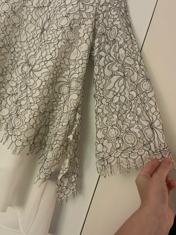 Lace overlay blouse White Size L - Image 2