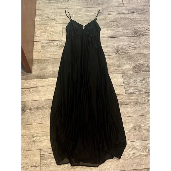 JUMP Womens Black Prom Wedding Guest Sweet‎ 16 Long Maxi Dress Size 5/6 Diamonds - Image 5