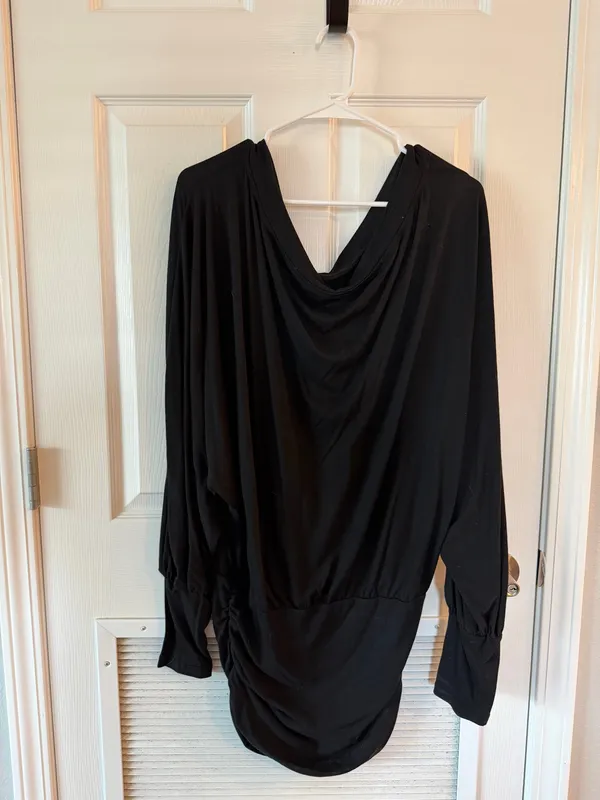 Amazon Off-The-Shoulder Black Mini Dress - Image 2