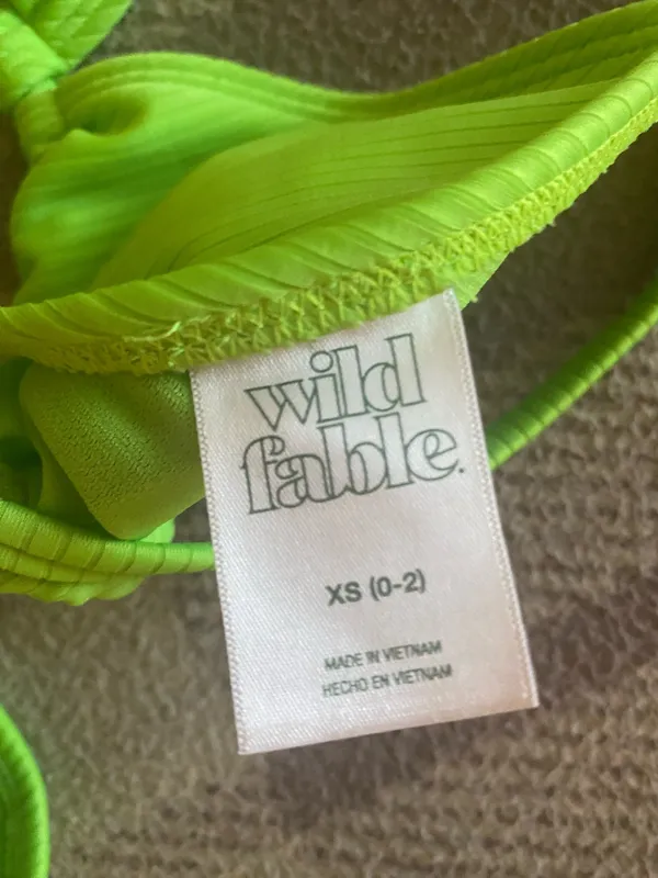 Wild Fable Bright Green Bikini Set - Image 3