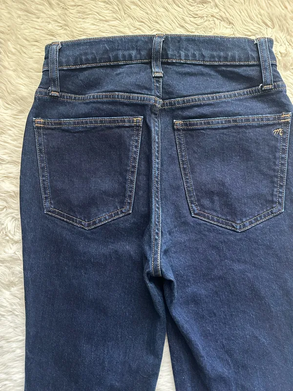 Madewell Jeans Skinny Flare in Rinse Wash High Rise Dark Wash Indigo Sz 24 - Image 7