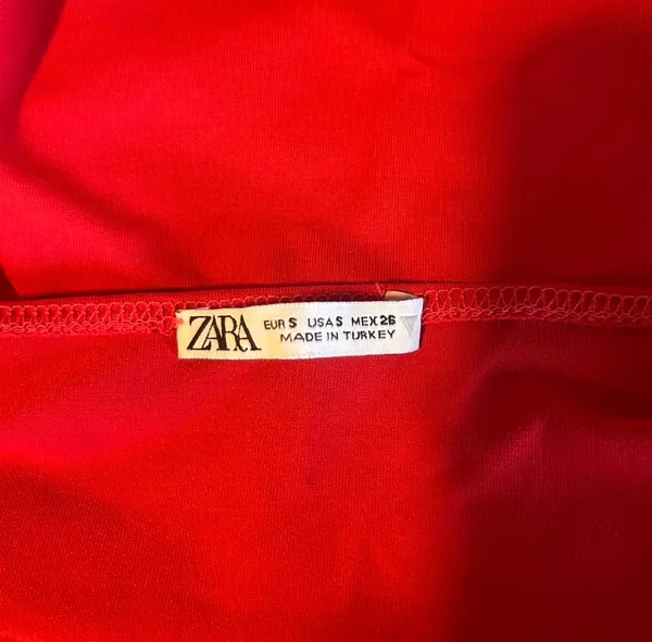 Zara Red Flower Tube Top - Image 3
