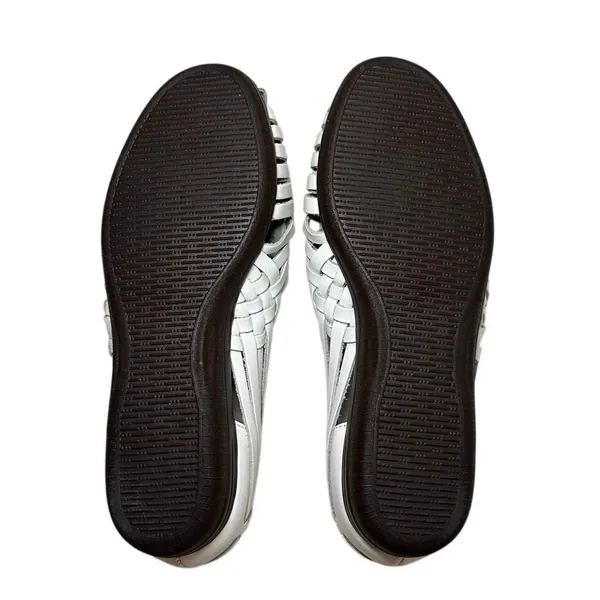 Softspots Trinidad Woven Leather White Huarache Flats Womens 6.5 Wide | New NWOT - Image 4