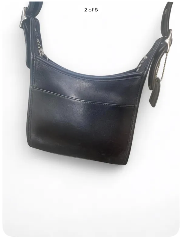 Vintage Coach Legacy‎ Zip Black Shoulder Bag #9966 adjustable strap - Image 2